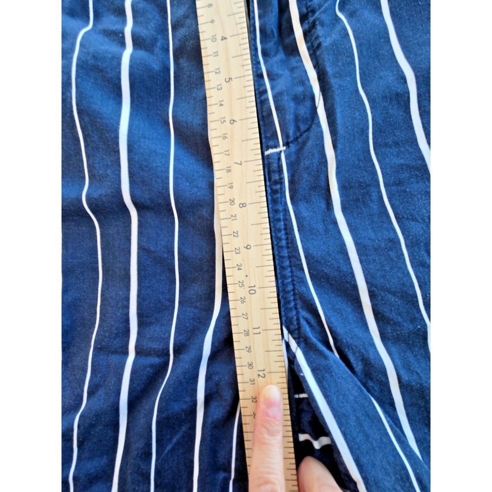 Lee Bermuda Shorts Striped Nave Blue W31 90s Retro Old Money Minimalist - Picture 16 of 16